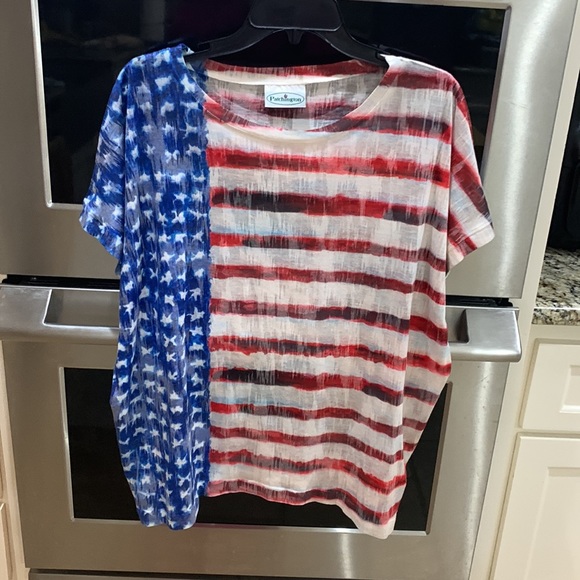 Patchington size XLarge lightweight and soft polyester/rayon USA flag colors - Picture 4 of 11